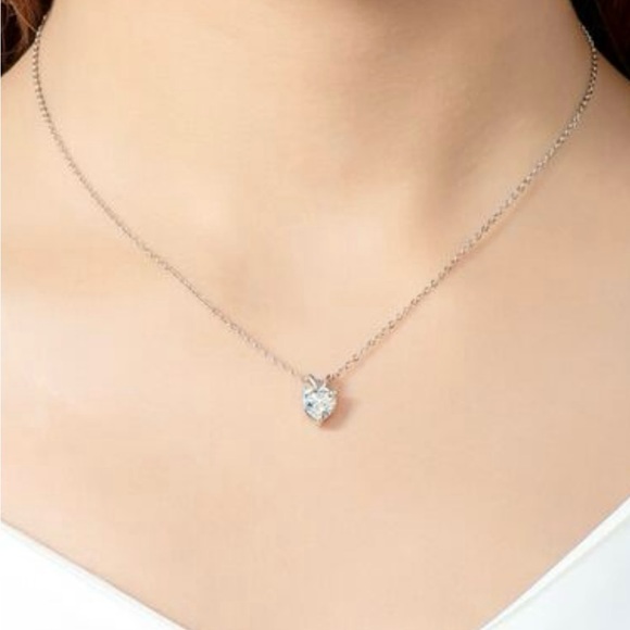 Earrings and necklace Moissanite set with GRA CERTIFICATION - Picture 4 of 6